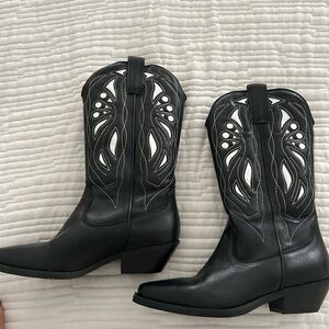 Free People Rancho Mirage leather western cowboy boots size 6